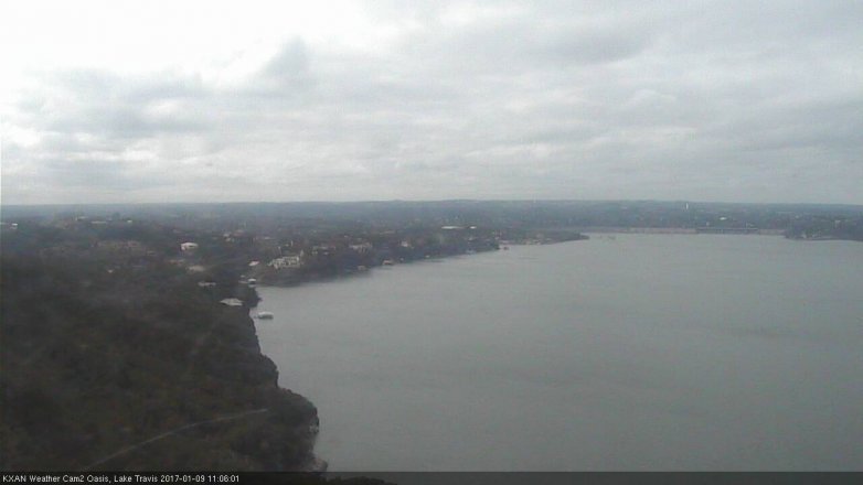 Lake Travis webcam, January 9, 2017 10:35 AM CT