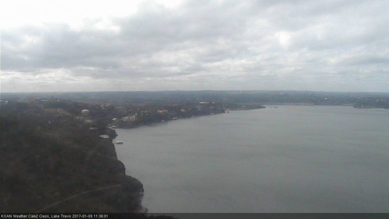 Lake Travis webcam, January 9, 2017 10:50 AM CT