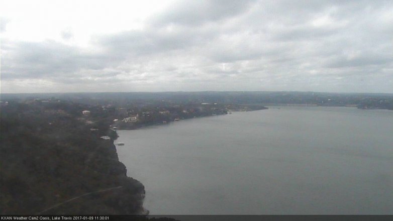 Lake Travis webcam, January 9, 2017 11:00 AM CT