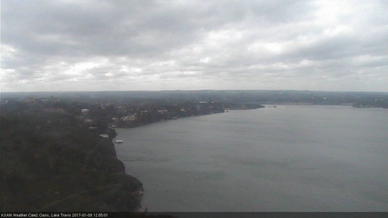 Lake Travis webcam, January 9, 2017 11:10 AM CT