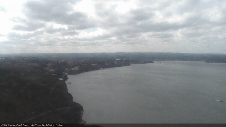 Lake Travis webcam, January 9, 2017 11:35 AM CT