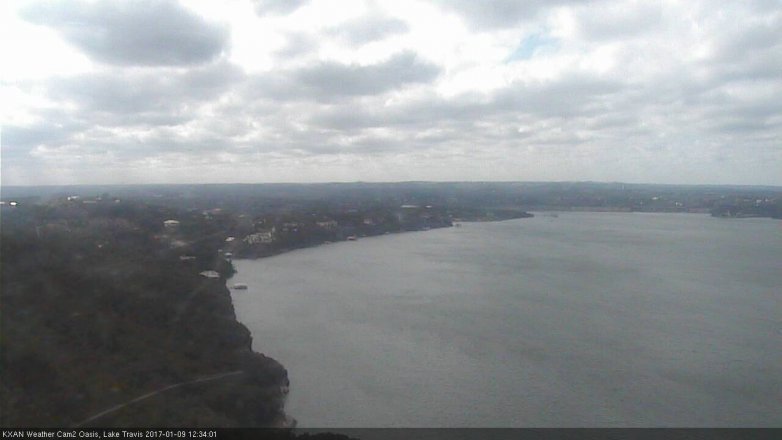Lake Travis webcam, January 9, 2017 11:45 AM CT