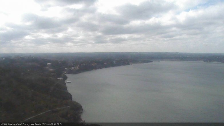 Lake Travis webcam, January 9, 2017 11:50 AM CT