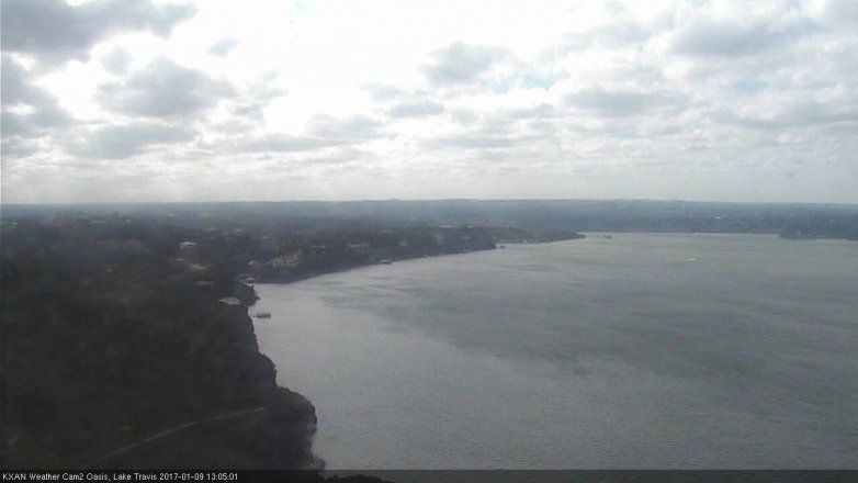 Lake Travis webcam, January 9, 2017 12:20 PM CT