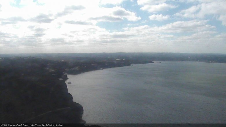 Lake Travis webcam, January 9, 2017 1:05 PM CT