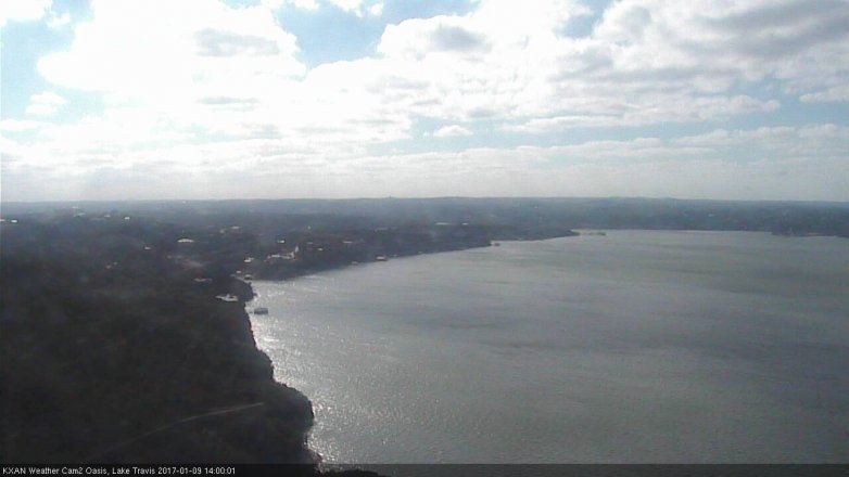 Lake Travis webcam, January 9, 2017 1:30 PM CT