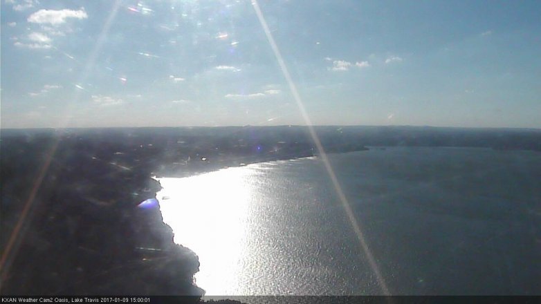 Lake Travis webcam, January 9, 2017 2:05 PM CT