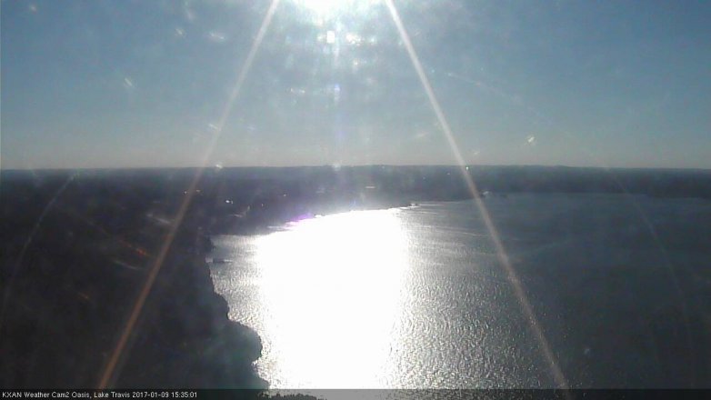 Lake Travis webcam, January 9, 2017 2:50 PM CT