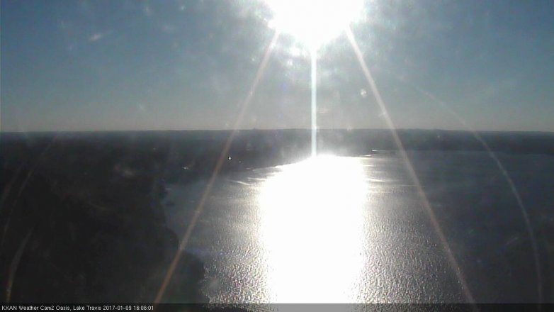 Lake Travis webcam, January 9, 2017 3:10 PM CT