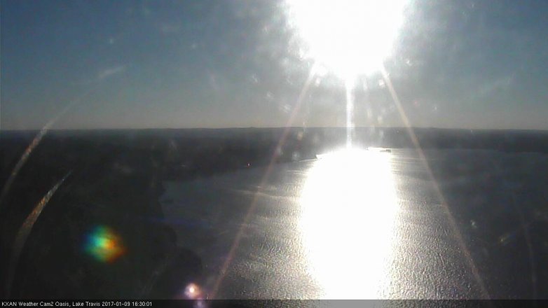 Lake Travis webcam, January 9, 2017 4:00 PM CT