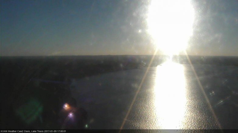 Lake Travis webcam, January 9, 2017 4:10 PM CT