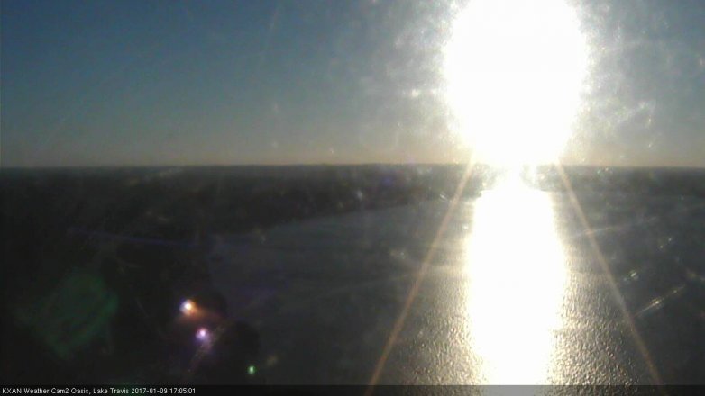 Lake Travis webcam, January 9, 2017 4:15 PM CT
