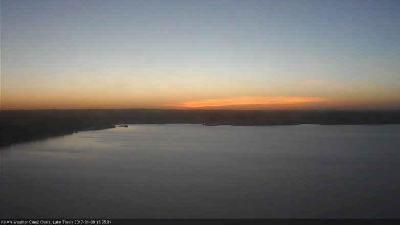 Lake Travis webcam, January 9, 2017 5:35 PM CT