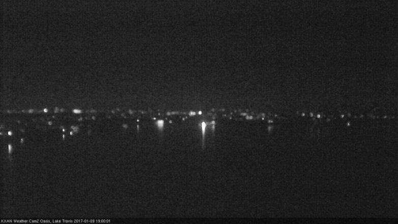Lake Travis webcam, January 9, 2017 6:20 PM CT