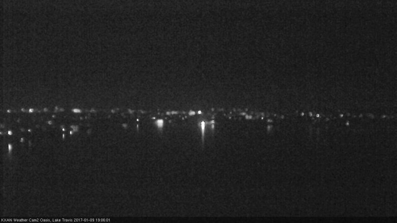 Lake Travis webcam, January 9, 2017 6:30 PM CT
