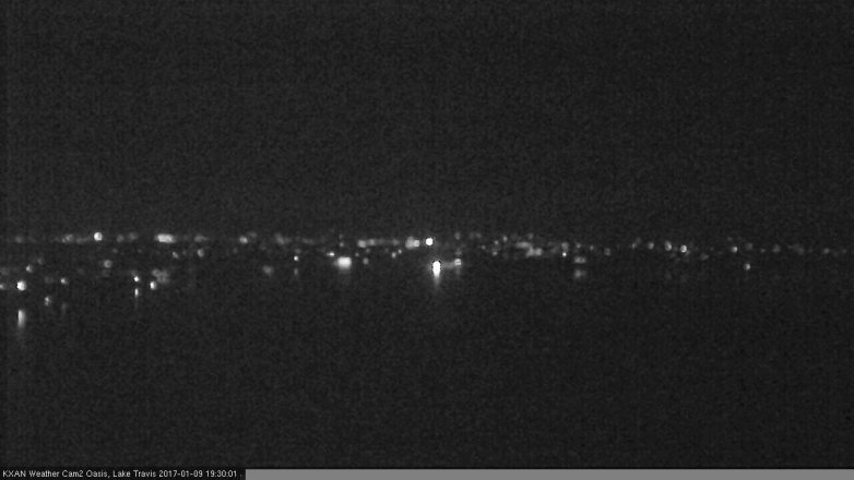 Lake Travis webcam, January 9, 2017 6:35 PM CT