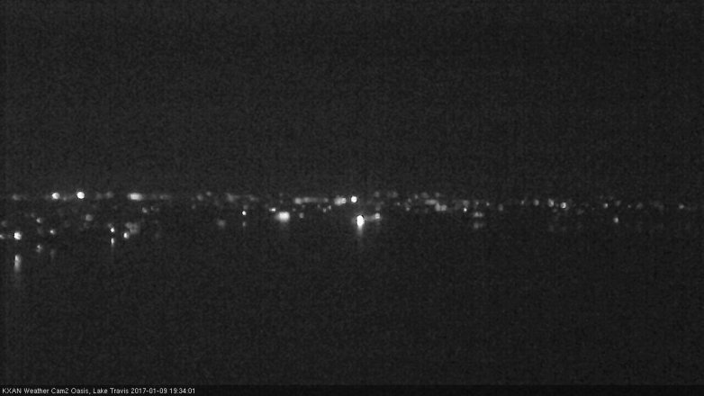 Lake Travis webcam, January 9, 2017 6:45 PM CT