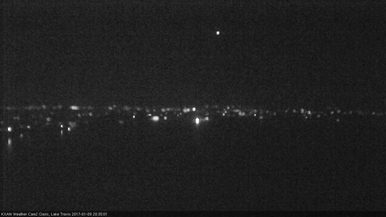 Lake Travis webcam, January 9, 2017 7:40 PM CT