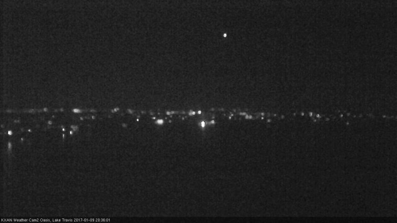 Lake Travis webcam, January 9, 2017 7:45 PM CT