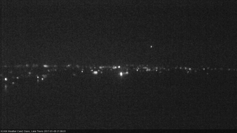 Lake Travis webcam, January 9, 2017 8:10 PM CT