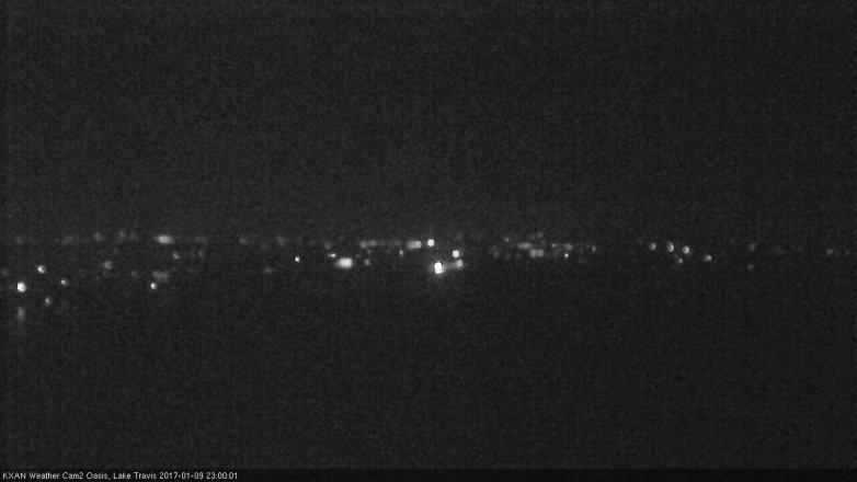 Lake Travis webcam, January 9, 2017 10:25 PM CT