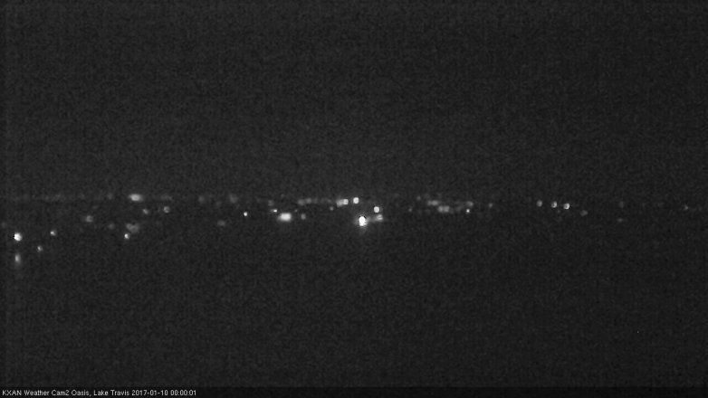 Lake Travis webcam, January 9, 2017 11:10 PM CT