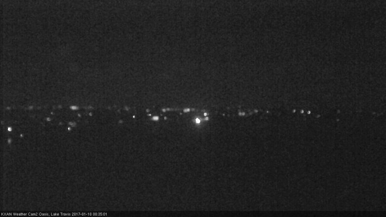 Lake Travis webcam, January 9, 2017 11:55 PM CT