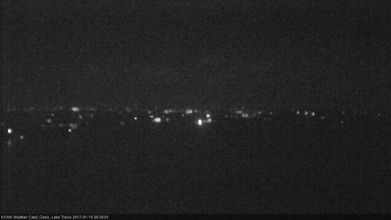 Lake Travis webcam, January 9, 2017 12:00 AM CT