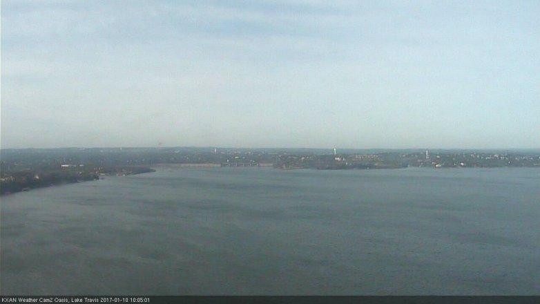 Lake Travis webcam, January 10, 2017 9:10 AM CT