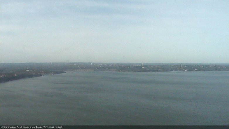 Lake Travis webcam, January 10, 2017 9:35 AM CT