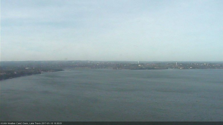 Lake Travis webcam, January 10, 2017 9:40 AM CT