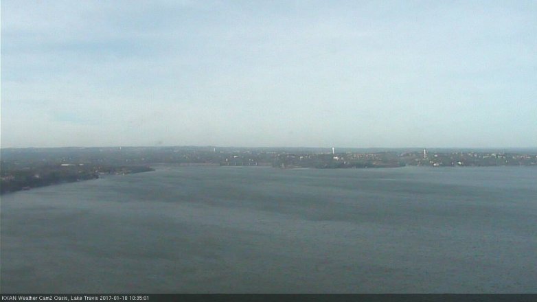 Lake Travis webcam, January 10, 2017 9:45 AM CT
