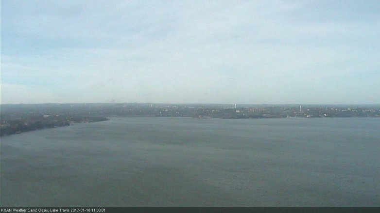 Lake Travis webcam, January 10, 2017 10:15 AM CT