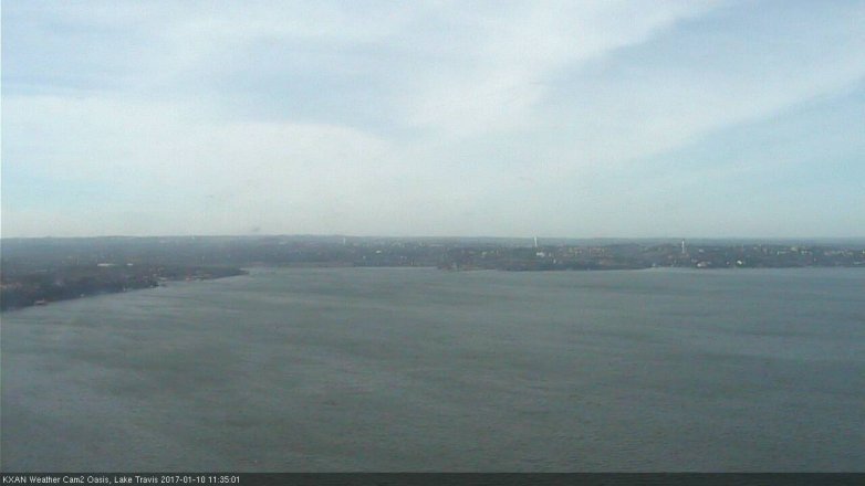 Lake Travis webcam, January 10, 2017 11:00 AM CT