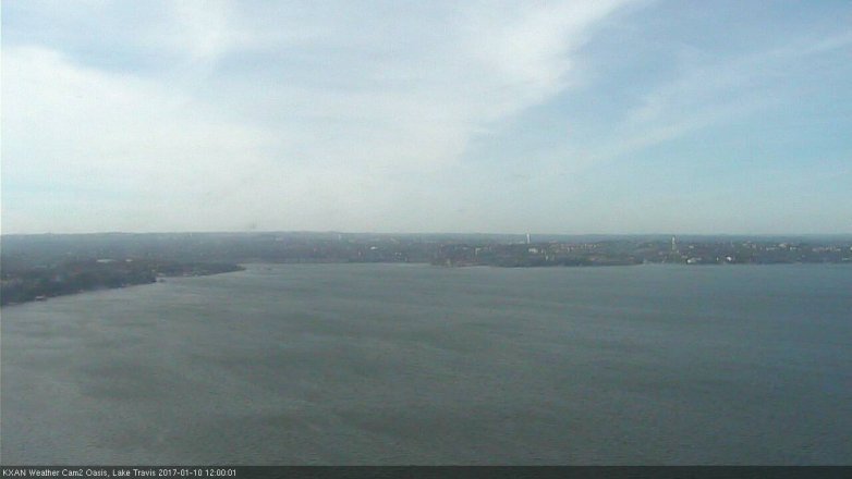 Lake Travis webcam, January 10, 2017 11:20 AM CT