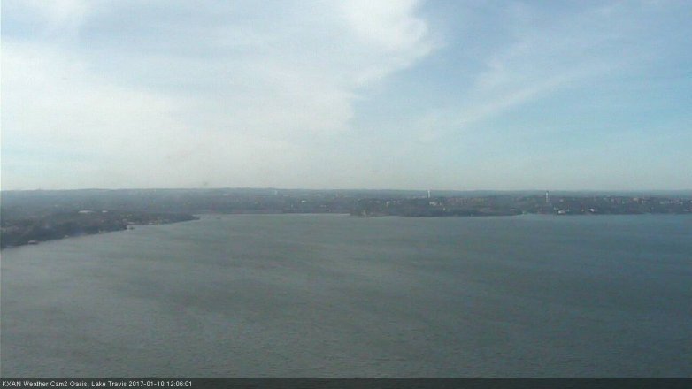 Lake Travis webcam, January 10, 2017 11:25 AM CT
