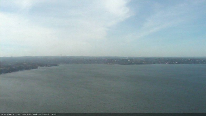Lake Travis webcam, January 10, 2017 11:30 AM CT
