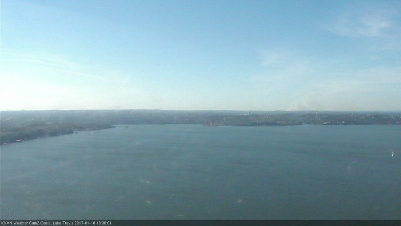 Lake Travis webcam, January 10, 2017 12:55 PM CT