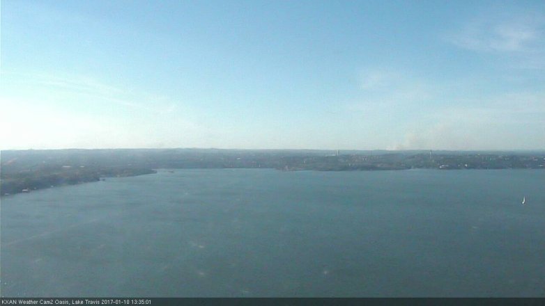 Lake Travis webcam, January 10, 2017 1:05 PM CT