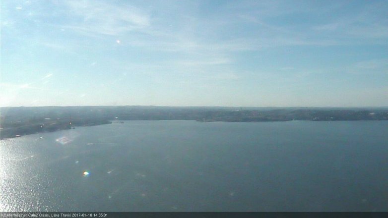 Lake Travis webcam, January 10, 2017 1:50 PM CT