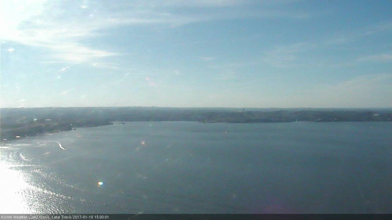 Lake Travis webcam, January 10, 2017 2:10 PM CT