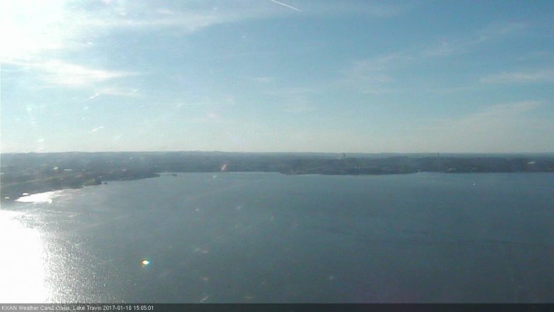 Lake Travis webcam, January 10, 2017 2:20 PM CT
