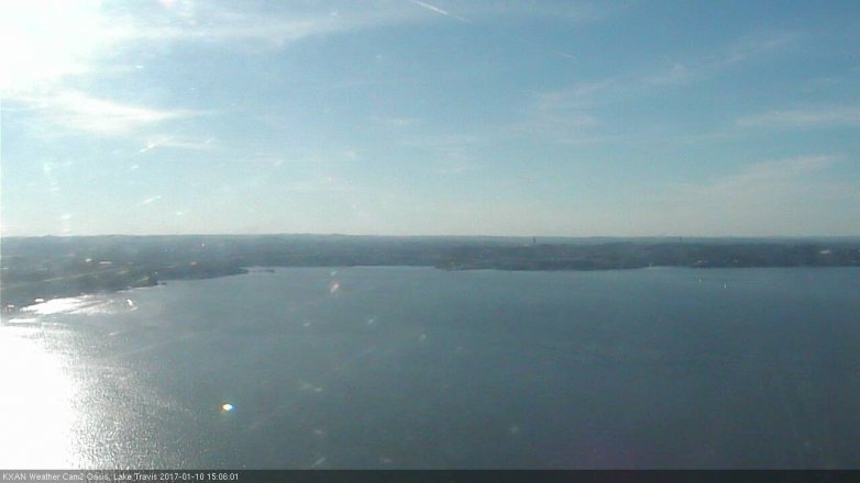 Lake Travis webcam, January 10, 2017 2:35 PM CT