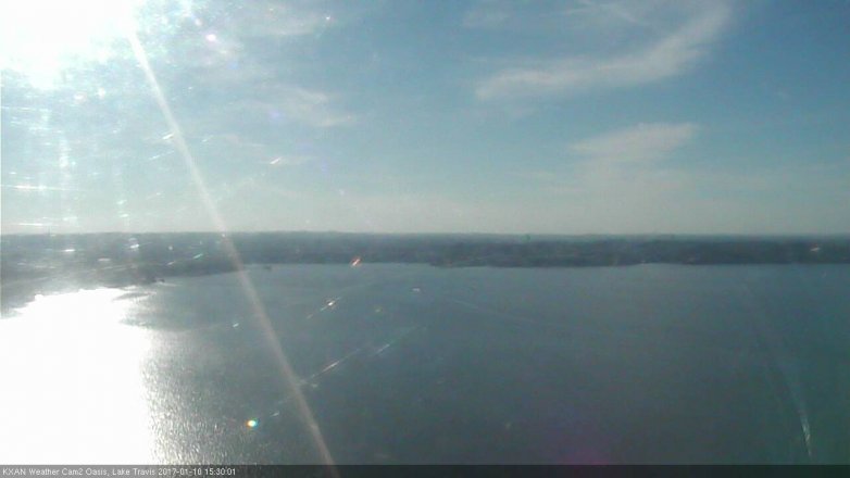 Lake Travis webcam, January 10, 2017 2:55 PM CT