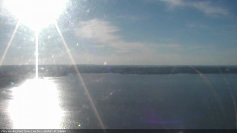 Lake Travis webcam, January 10, 2017 3:20 PM CT