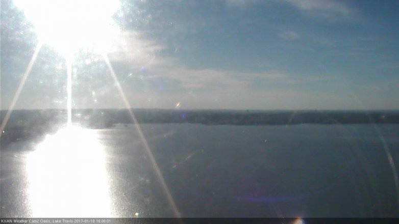 Lake Travis webcam, January 10, 2017 3:30 PM CT