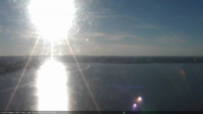 Lake Travis webcam, January 10, 2017 3:40 PM CT