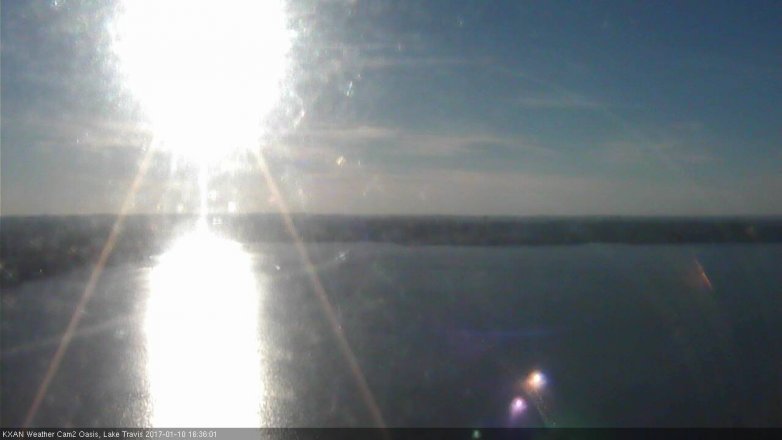 Lake Travis webcam, January 10, 2017 3:50 PM CT