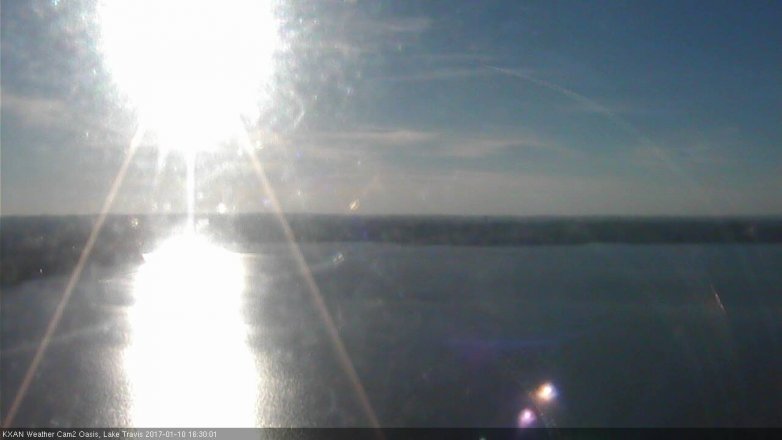 Lake Travis webcam, January 10, 2017 3:55 PM CT