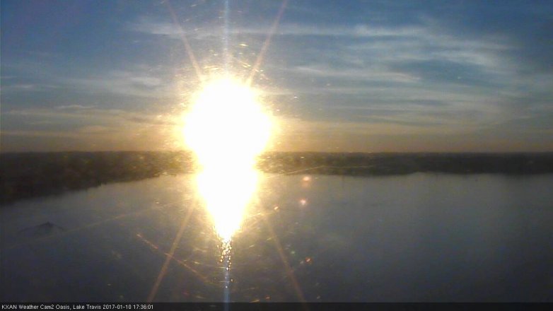 Lake Travis webcam, January 10, 2017 4:50 PM CT